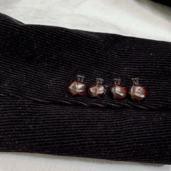 J.Crew Womens Size 0 Corduroy Black One Button Blazer Lined Cotton Cord Preppy - Picture 3 of 9